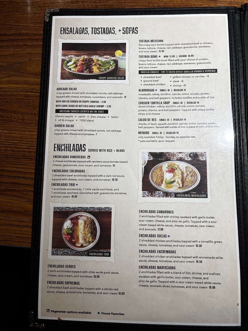 Happy hour section with small plates.